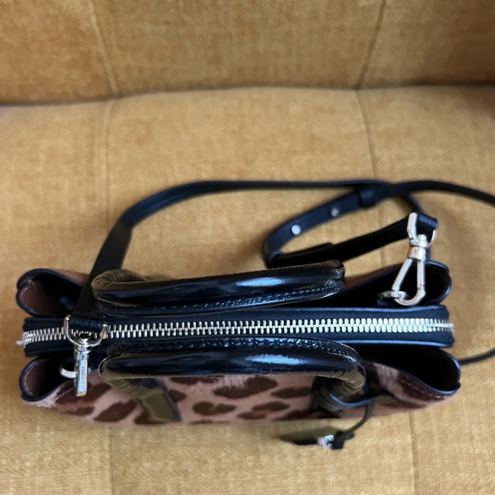 ~SOLD~ Kate Spade NY Margaux Haircalf Mini Satchel Crossbody Bag Leopard Print - Picture 5 of 14